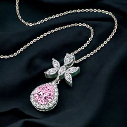 Designs & You Silver-Plated Cubic Zirconia Stone Studded Teardrop Shape Pendant With Chain-2