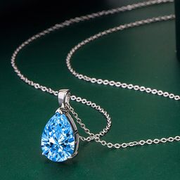 Designs & You Silver-Plated CZ Studded Teardrop Shape Pendant With Chain-image-94