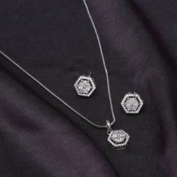 Mali Fionna Silver-Plated Artificial Stones Studded Jewellery Set-image-70
