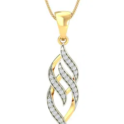 KUBERBOX 18KT Gold Diamond Studded Pendant - 0.94 g-image-36