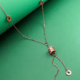 aadita Rose Gold-Plated Pendant With Chain-53