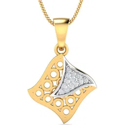 KUBERBOX 18KT Gold Diamond-Studded Pendant - 0.9 g-image-85