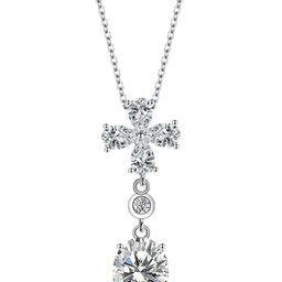 Designs & You Silver-Plated CZ-Studded Teardrop Shape Pendant image 2