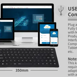 SOCHEP Waterproof Silicone Keyboard Foldable Flexible USB Mini Dustproof Dirt Proof Wireless Handheld Multi-device Keyboard image 3