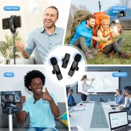 tazomi Wireless Lavalier Omnidirectional mic for Video Recording Type C Android &iPhone Microphone image 3
