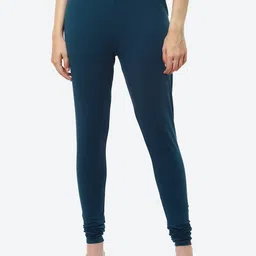 Biba Women Teal Solid Churidar-image-47