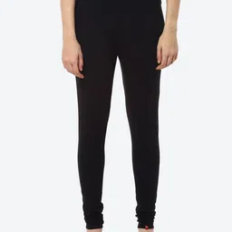 Biba Women Black Solid Churidar Length Leggings-picture-0
