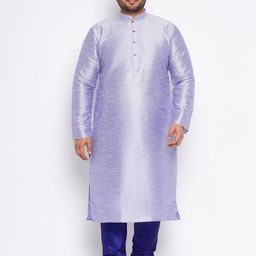 VASTRAMAY Plus Size Mandarin Collar Regular Kurta with Churidar-57