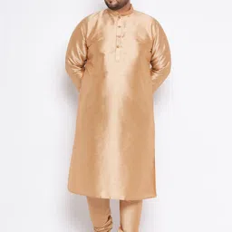 VASTRAMAY Plus Size Mandarin Collar Regular Kurta with Churidar-21