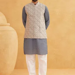 SOJANYA Geometric Embroidered Pure Cotton Kurta Kurta & Churidar & Nehru Jacket-picture-57