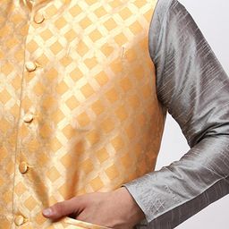 MAG Regular Kurta With Churidar & Nehru Jacket image 2