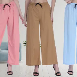 Women Regular Fit Multicolor Viscose Rayon Trousers-image-90