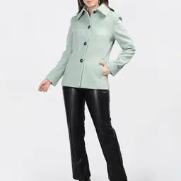 chkokko Tweed Solid Coat For Women-picture-4