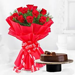 Red Roses with Cake Standard-image-83
