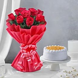 Pineapple Cake with Flowers Eggless Standard-image-69