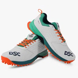 dsc Jaffa 22 Cricket Shoes, Size: 10UK/11US/44EU, (White& Sea Green,) Cricket Shoes For Men-picture-44