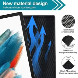 Proelite Galaxy Tab S9 Plus/ S8 Plus/ S7 Plus/S9 FE+/S7 FE 12.4" with 7-Colors Backlit Bluetooth Standard Tablet Keyboard Compatible with Desktop, Laptop, Mac Easy to Use,Plug and Play,Quick, Comfy Durable body image 5