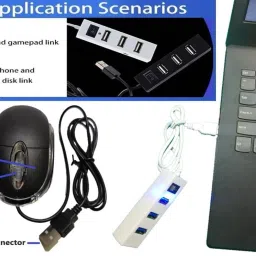 ANJO USB Keyboard-LED Mouse-Mouse Pad-2.0 USB Hub-2in1 OTG Micro&TypeC-Ext Cable 1.5m Combo Set image 2