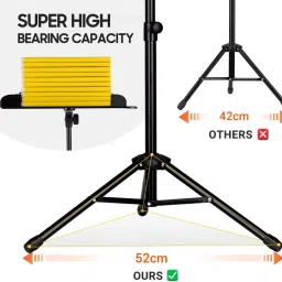 corslet Notation Book Stand Music Book Stand Notation Stand with Adjustable Tripod Notation Stand image 3