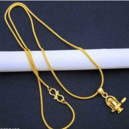 Lord Shiva Shivling Pendant For Men And Women Brass Pendant Rhodium Alloy Pendant Set-image-34