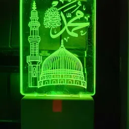 Multicolour 3D lamp Islamic N1 Design Night Lamp with 7 Color Changing Light Night Lamp-image-30