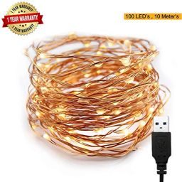 100 LEDs 10 m Yellow Steady String Rice Lights-image-10