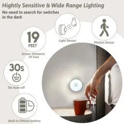 carfrill Usb Charging Wireless Self Adhesive Led Body Induction Lamp Motion Sensor Light image 2