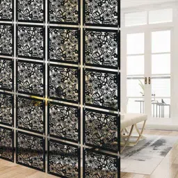 olive tree Black Engineered Wood Hanging Wood Divider-picture-12