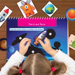 go woo My First Space Busy Puzzle Book : Spiral Binding book, Sticker Activity Book image 5
