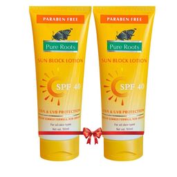pure roots Set Of 2 Sun Block Lotion SPF40 - 100 ml Each-image-20