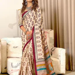 Pandadi Saree Ethnic Motifs Block Print Sarees-picture-4