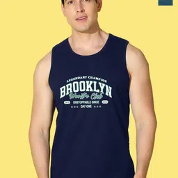 WOOSTRO Pack Of 2 Printed Super Combed Cotton Gym Vests VWS26(ALONE PEACOCK)(BKLN NAVY)-image-83