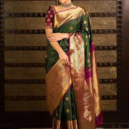 AMRUTKALA SAREES Woven Design Zari Banarasi Saree-image-78