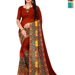 Moda Rapido Floral Pure Georgette Saree-picture-10