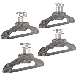 Kuber Industries 40-Pcs Black Clothes Hangers-16