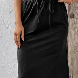LULU & SKY Drawstring-Waist Midi Skirt image 4