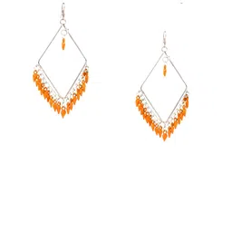 ZURIKRISHA Silver-Plated Square Shaped Drop Earrings-37