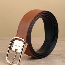 WINSOME DEAL Men Tang Closure Textured Formal Belt-image-91