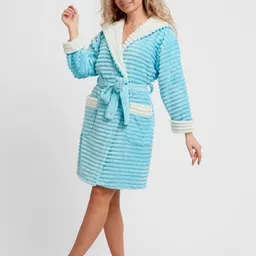DressBerry Shawl Collar Bath Robe-image-75