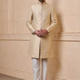 Tasva Embroidered Brocade Sherwani Set-picture-37