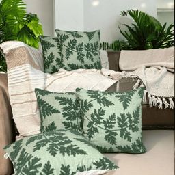 LUSHLYF Green Set of 5 Quirky Square Cushion Covers-19