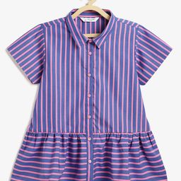 Campana Women Candy Stripes Cotton Peplum Top-image-40