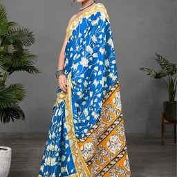 KALINI Ajrak Block Block Print Saree image 2