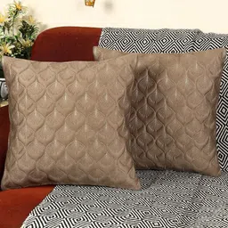Luxury Feather Design Mouse Color Velvet Cushion Covers Set of 2-3