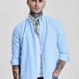 Snitch Men Smart Slim Fit Button-Down Collar Micro Checked Cotton Casual Shirt-image-77