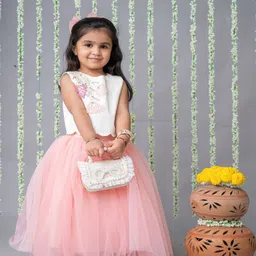 LABEL NEETI Girls Embroidered Beads and Stones Ready to Wear Lehenga &-picture-16