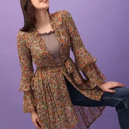 SCORPIUS Printed Longline Shrug-20