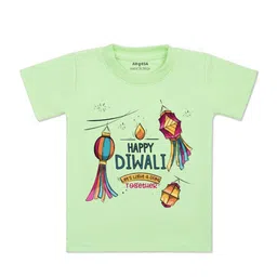 arvesa My First Diwali Printed Kids Tshirt-picture-3