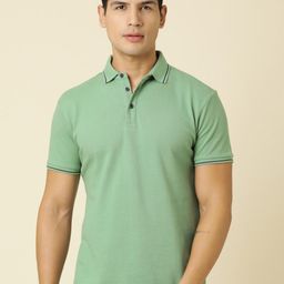 Provogue Men Dri-FIT Solid Polo Collar T-shirt-image-64