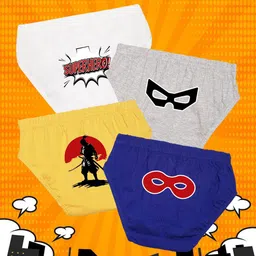 NUSYL Boys Pack Of 4 Printed Cotton Basic Briefs NUBCBRFPO4.0056-image-113